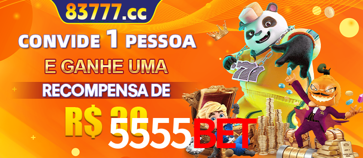Banner institucional da 5555BET sobre parceria de marcas e criação de uma marca de excelência, apresentando os mascotes de jogos populares como o Fortune Tiger.